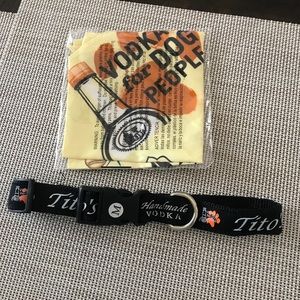 Tito’s dog collar and bandana